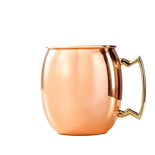 KUVI Pure Copper Moscow Mule Mug with Brass Handle