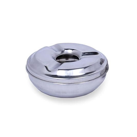 KUVI Stainless Steel Cigarette Ashtray, Lid Ash Tray, Ashtray for Home Office Indoor Outdoor Patio (Combo)