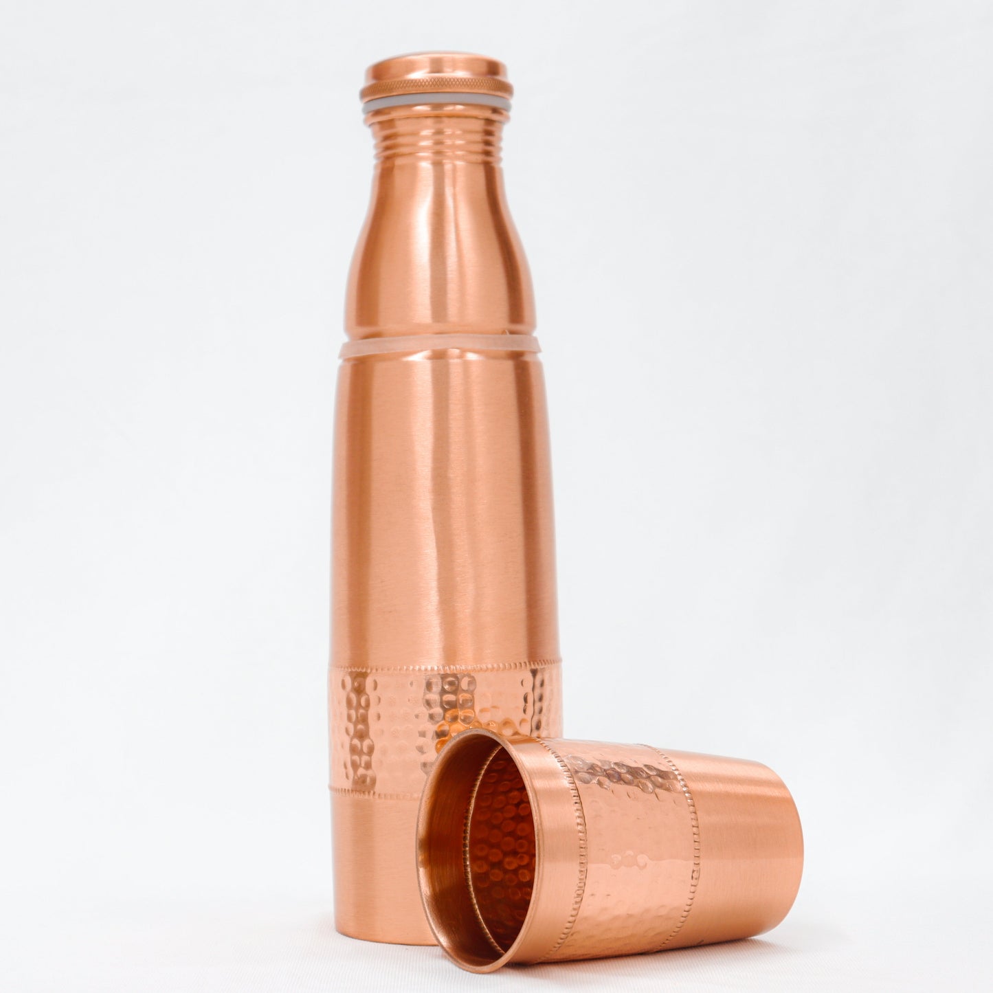 Copper Charge 1000ml Water Bottle 100% Pure Copper Water Bottle Leak Proof & Rust Proof for Home, School & Office (1000 ml) (2tone thermoses Bottle)