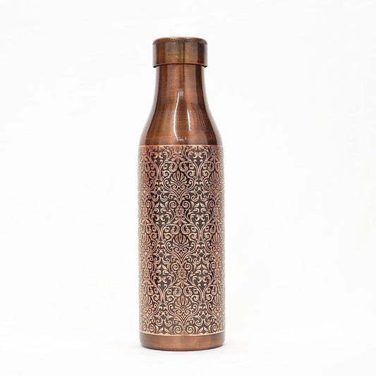 Kuvi Copper Charge 1000ml Water Bottle 100% Pure Copper [Benefits:  ✅ Balances Hypertension, ✅ Weight Loss  ✅ Prevents Anemia, ✅ Fights off Cancer,  ✅ Controls Ageing, ✅ Increases Brain Efficiency. ](Beer AE)